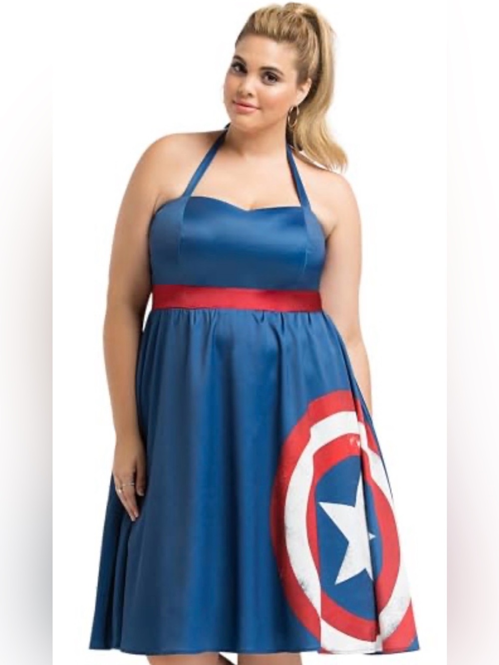 Her Universe Marvel Captain America halter cosplay Halloween dress 4X
